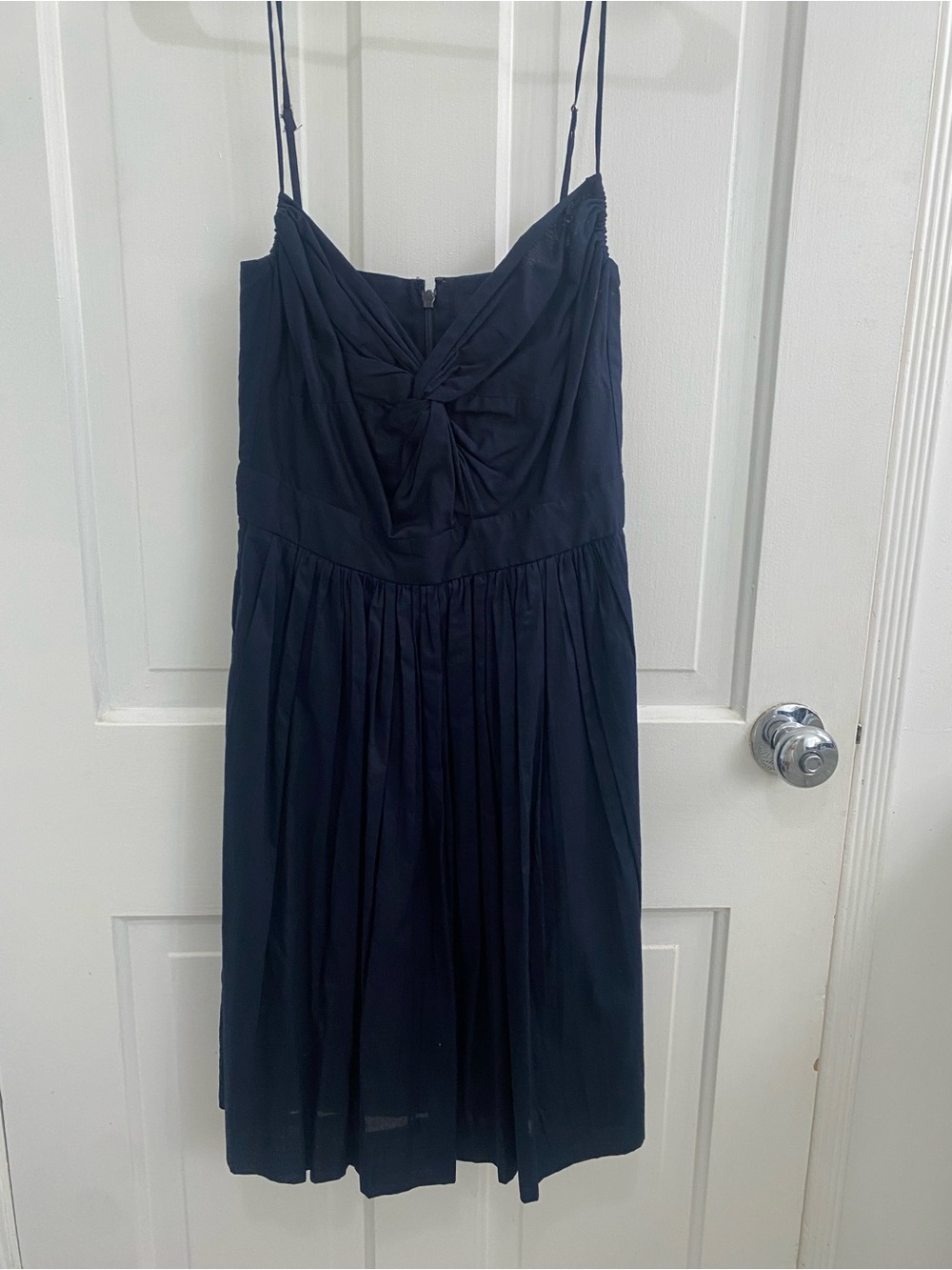 Banana Republic Women's Black Spaghetti Strap Twist-Front Dress